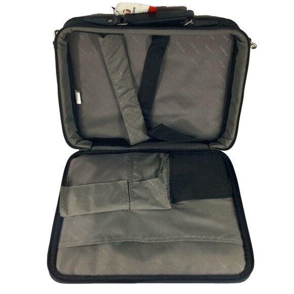Targus Laptop Bag - Black - Clamshell Notepac - Padded - Messsenger- 15.4" - NWT - Picture 5 of 8